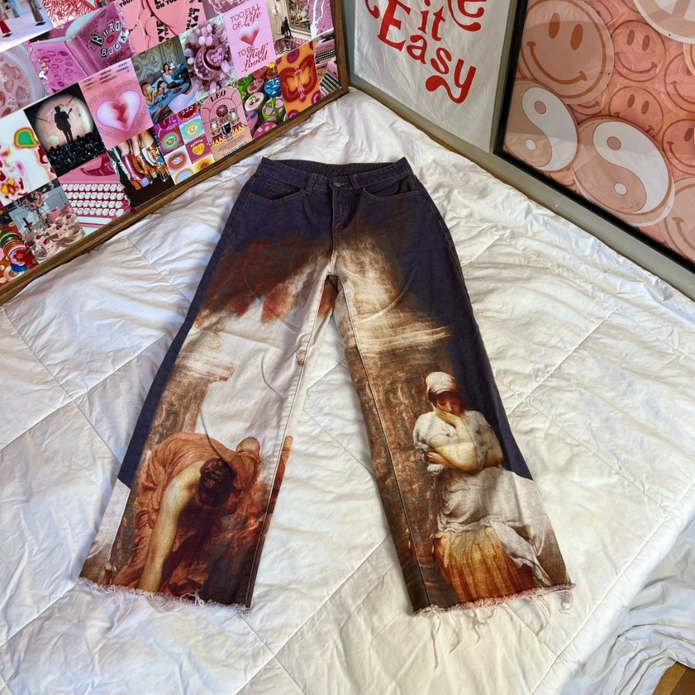 Finesse Renaissance Graphic Print Jeans